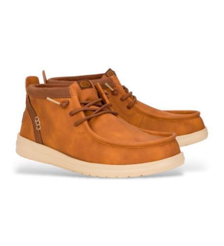 HD42051 Trainers Wally Mid Classic brown (40), Marron, Plat, Lacets, Casuel - HeyDude - Modalova