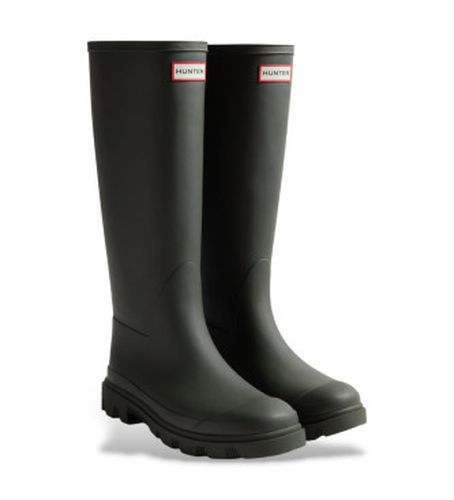 FRU0001251 Bottes hautes Downpour foncé (37), Plat, Aucun, Casuel - Hunter - Modalova