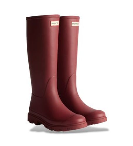 FRU0001251 Bottes hautes Downpour (35/36), Plat, Aucun, Casuel, Grenat, PVC - Hunter - Modalova