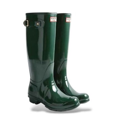 FRW0002262 Bottes de pluie Original Tall 170th Anniversary vertes (35/36), Plat, Boucle, Casuel, PVC - Hunter - Modalova
