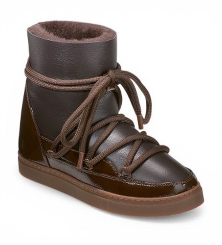 Bottes en Cuir Gloss Wedge marron (36), 3 à 5 cm, Lacets, Casuel - Inuikii - Modalova