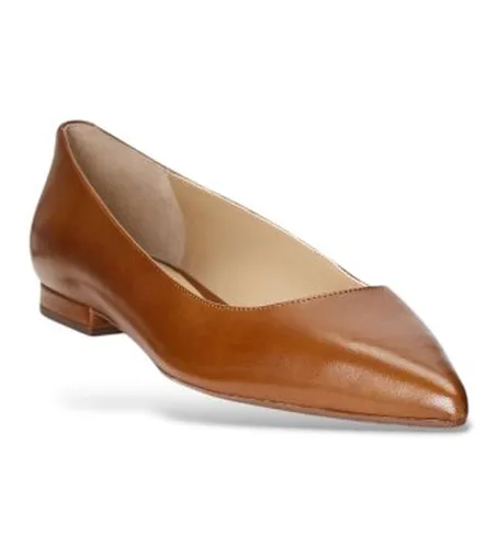 Ballerines en cuir Londyn marron (37), Plat, Aucun, Casuel - Lauren Ralph Lauren - Modalova