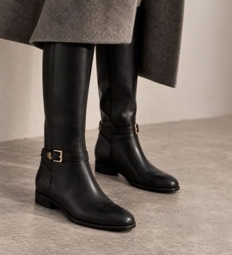 Bottes hautes Brooke II en cuir de veau (36), 1 à 3 cm, Aucun, Casuel - Lauren Ralph Lauren - Modalova