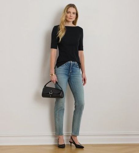 Débardeur en coton stretch (XS), Casuel, Côtelé, Manche 3/4 - Lauren Ralph Lauren - Modalova