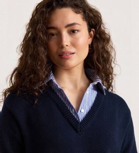 P08778500 Pull en coton avec bordure à boutons (XS), Casuel - Lauren Ralph Lauren - Modalova