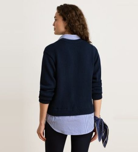 P08778500 Pull en coton avec bordure à boutons (XS), Casuel, Manche longue - Lauren Ralph Lauren - Modalova