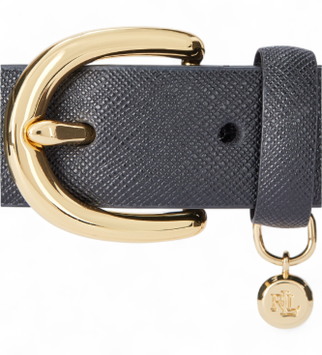 Ceinture en cuir gravé avec perle (M), Casuel - Lauren Ralph Lauren - Modalova