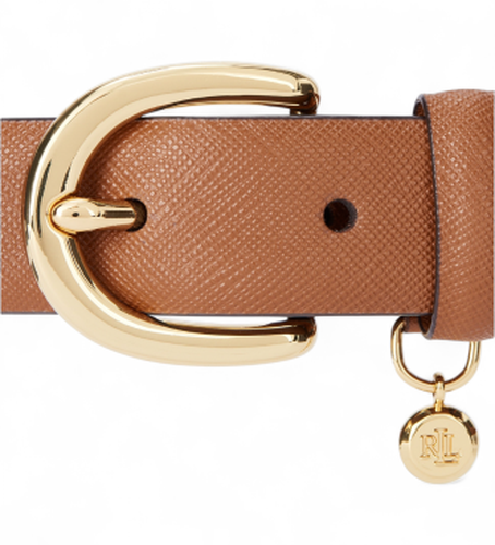 Ceinture en cuir gravé avec perle (S), Casuel - Lauren Ralph Lauren - Modalova
