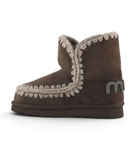 MU.FW101050A Bottines en Cuir Eskimo 18 Logo marron (36), Plat, Aucun, Casuel - Mou - Modalova