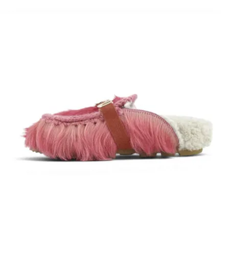 MU.FW431000D Chaussons en cuir Winter Bio Slide Long Hair Ponyskin (36), Plat, Aucun, Homewear - Mou - Modalova