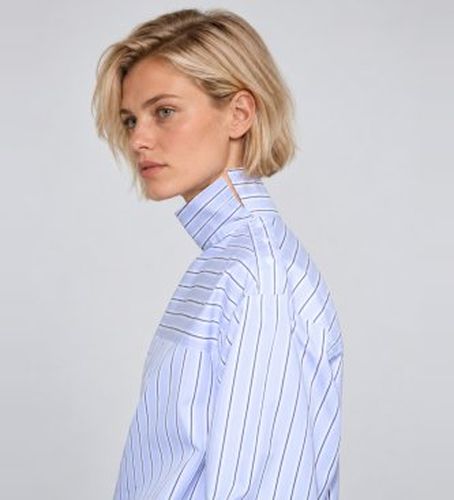 Blouse en popeline de coton Mcodonata bleue (38), Casuel, Manche longue - MAX&CO - Modalova