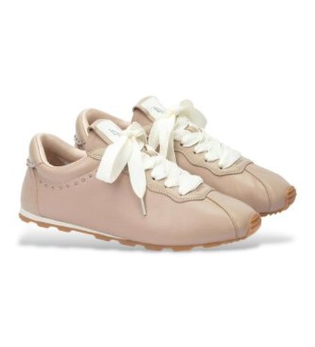 S013-B486PY Ballerines en cuir Vescia (36), Beige, Plat, Lacets, Casuel - Martinelli - Modalova