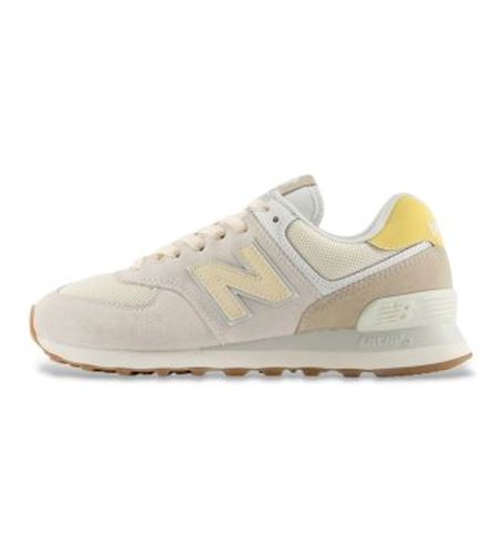 W574V2_LI Baskets en cuir 574 couleur écru (36), Beige, Plat, Lacets, Casuel - New Balance - Modalova