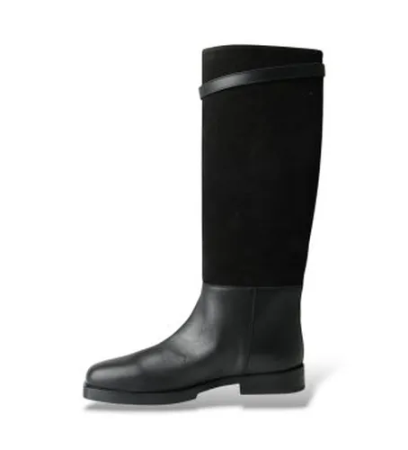 Y6WZ05 Bottes en cuir Marilena (37), Plat, 1 à 3 cm, Aucun, Casuel - Semicouture - Modalova