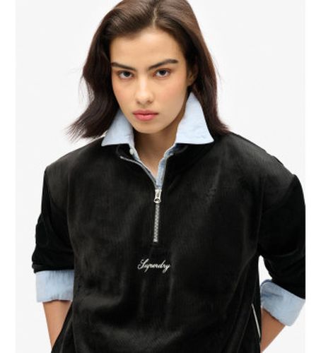 W2012206A Country Club Velour Half Zip Sweatshirt (M), Casuel, Polyester, Manche longue - Superdry - Modalova