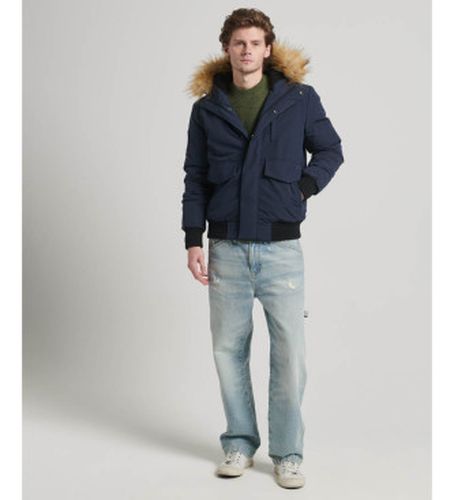 M5011742A Veste bombardier matelassée à capuche Everest (M), Casuel, Polyester, Marine - Superdry - Modalova