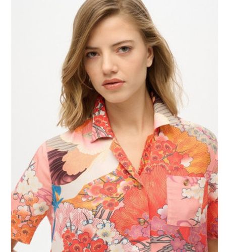 W4010464A Chemise Beach Resort (XS), Casuel, Viscose, Manche longue, Corail - Superdry - Modalova