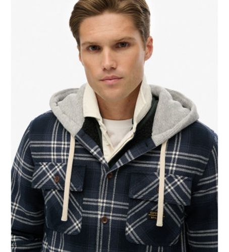 M4011032A Veste Surplus Hooded Check (XXL), Casuel, Coton, Manche longue, Marine - Superdry - Modalova