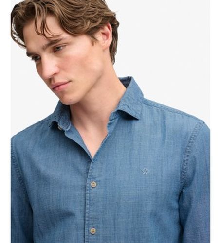 M4011110A Chemise Essentials Chambray (3XL), Casuel, Coton, Manche longue, Marine - Superdry - Modalova