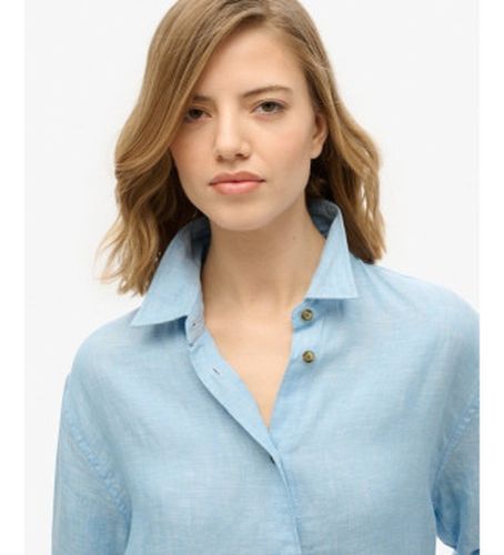 W4010463A Chemise décontractée en lin avec coupe boyfriend (S), Casuel, Manche longue - Superdry - Modalova