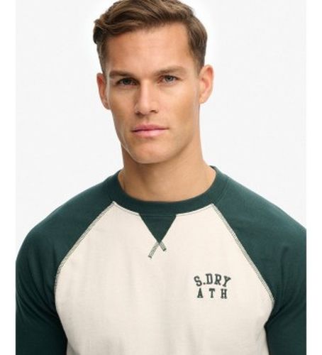 M6010915A T-shirt de baseball athlétique vintage (XXL), Casuel, Coton, Manche longue - Superdry - Modalova