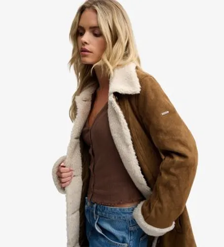 W5012217A Veste longue en peau de mouton (S), Casuel, Synthétique - Superdry - Modalova