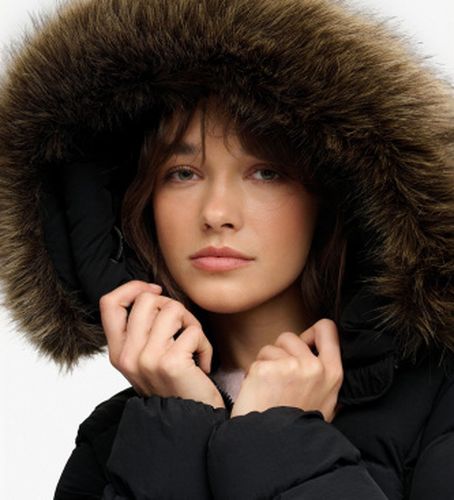 W5012183A Veste Longue Fuji avec Fourrure Synthétique et Capuche (S), Casuel, Polyester - Superdry - Modalova