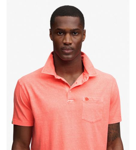 M1110486A Polo Classic Linen (M), Casuel, Coton, Manche courte, Corail - Superdry - Modalova