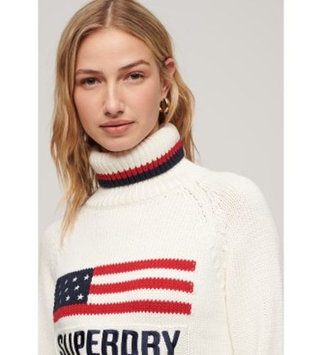 W6110538A Pull en Maille avec Col Roulé (S), Beige, Casuel, Coton - Superdry - Modalova