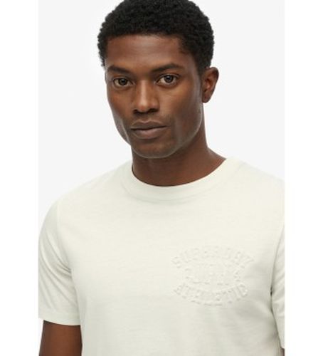 M1012282A Athletic Emboss Relaxed off- T-shirt (M), Blanc, Casuel, Coton, Manche courte - Superdry - Modalova