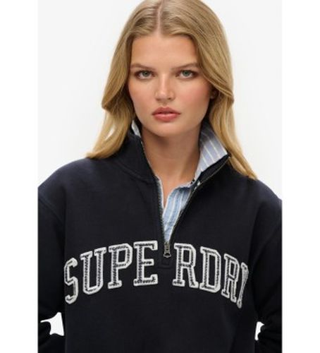 W2012259A Athletic Ess Applique Half Zip sweatshirt (L), Casuel, Coton, Marine - Superdry - Modalova