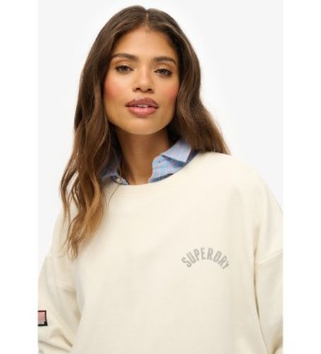 W2012446A Athletic - Sweat-shirt ras du cou imprimé et décontracté - cassé (S), Beige, Casuel, Coton - Superdry - Modalova