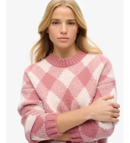 W6110574A Pull à imprimé Argyle (M), Casuel, Acrylique - Superdry - Modalova