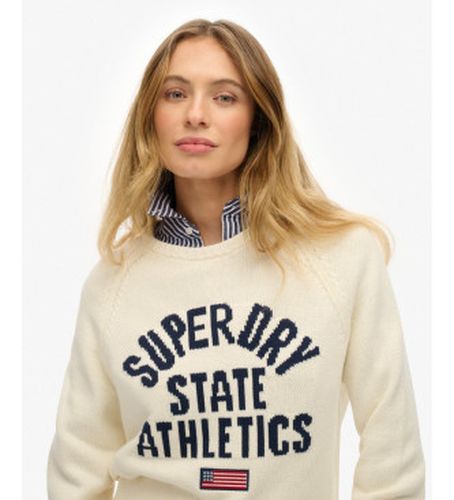 W6110629A Pull en jacquard intarsia (S), Blanc, Casuel, Coton - Superdry - Modalova