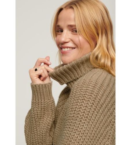 W6110397A Pull Ample en Tricot avec Col Roulé (XS), Marron, Casuel, Acrylique, Manche longue - Superdry - Modalova