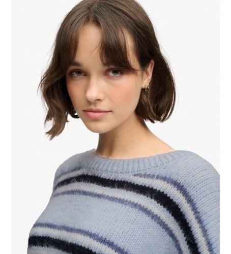 W6110738A Pull ample rayé brossé clair (L), Casuel, Manche longue, Tissu - Superdry - Modalova