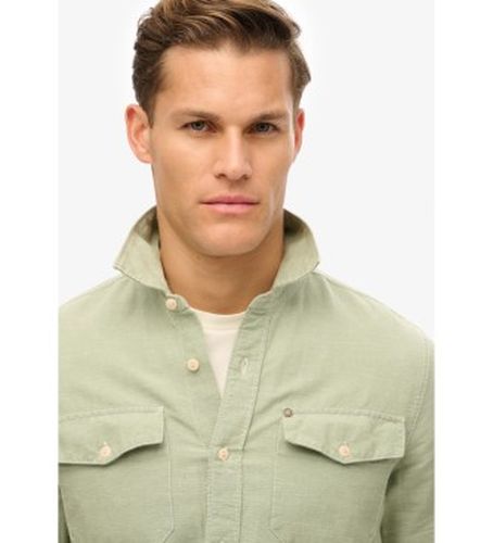 M4010924A Chemise de travail Merchant Linenblend (S), Casuel, Coton, Manche longue - Superdry - Modalova