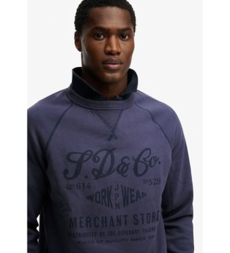 M2014474A Sweat-shirt Merchant Vintage Print (S), Casuel, Coton, Marine - Superdry - Modalova