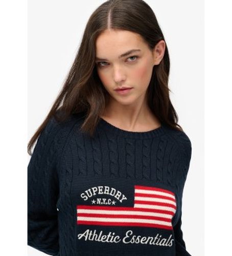 W6110628A Pull Slouchy Flag (M), Casuel, Coton, Marine - Superdry - Modalova