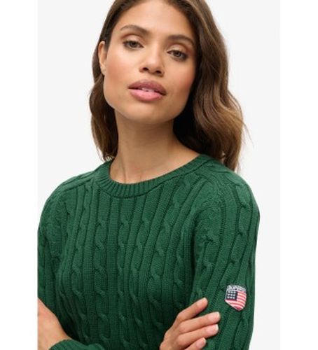 W6110610A Pull Slouchy Cable (XXS), Casuel, Vert, Coton - Superdry - Modalova
