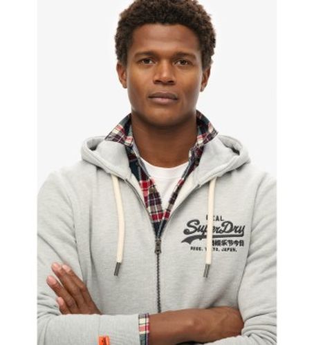 M2014001A Sweat à capuche avec fermeture éclair et logo vintage brodé (XL), Casuel, Coton - Superdry - Modalova