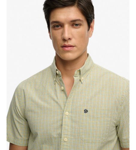 M4011108A Chemise Preppy en popeline verte (L), Casuel, Coton, Manche courte - Superdry - Modalova