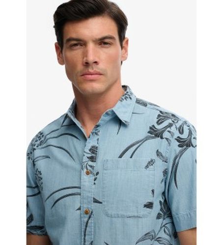 M4011129A Chemise Vintage Loom manches courtes bleue (L), Casuel, Coton, Manche courte - Superdry - Modalova