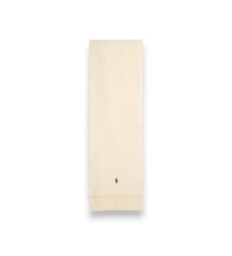 P03868001 Écharpe en laine à franges crème (OSFA), Casuel - Polo Ralph Lauren - Modalova