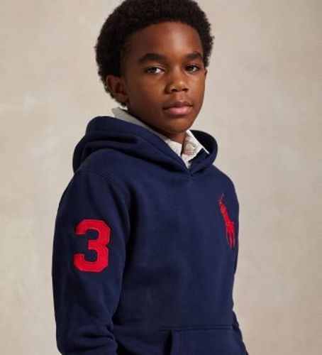 Pour garçon. 323979316005 Sweat à capuche en molleton avec Big Pony ((L) 10/12años= 150/161cm), Casuel, Coton, Manc - Polo Ralph Lauren - Modalova