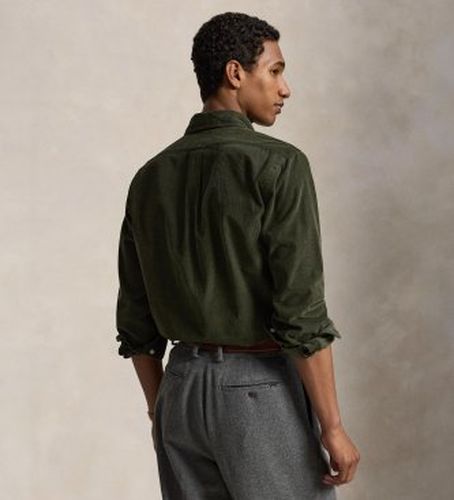 Chemise en velours côtelé Custom Fit olive (S), Casuel, Coton, Manche longue - Polo Ralph Lauren - Modalova