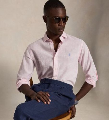 B16700002 Chemise sirsaca à rayures sur mesure (L), Casuel, Coton, Manche longue - Polo Ralph Lauren - Modalova