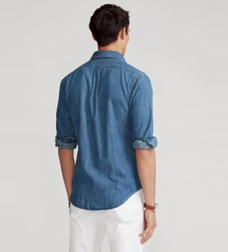 Chemise en denim Custom Fit (XL), Casuel, Coton, Manche longue, Marine - Polo Ralph Lauren - Modalova
