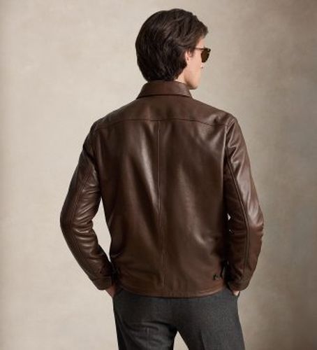 Veste en cuir lisse (XXL), Casuel, Manche longue - Polo Ralph Lauren - Modalova