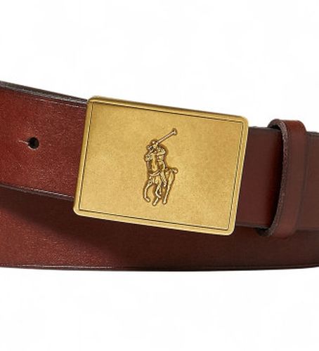 Ceinture en cuir avec boucle en plaque de cheval (42 cm), Casuel - Polo Ralph Lauren - Modalova